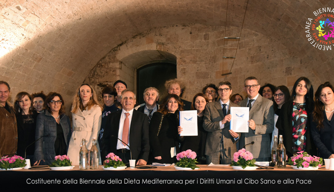 La Dieta Mediterranea e i Diritti Umani al Cibo Sano hanno la loro Biennale. Sottoscritta la Costituente